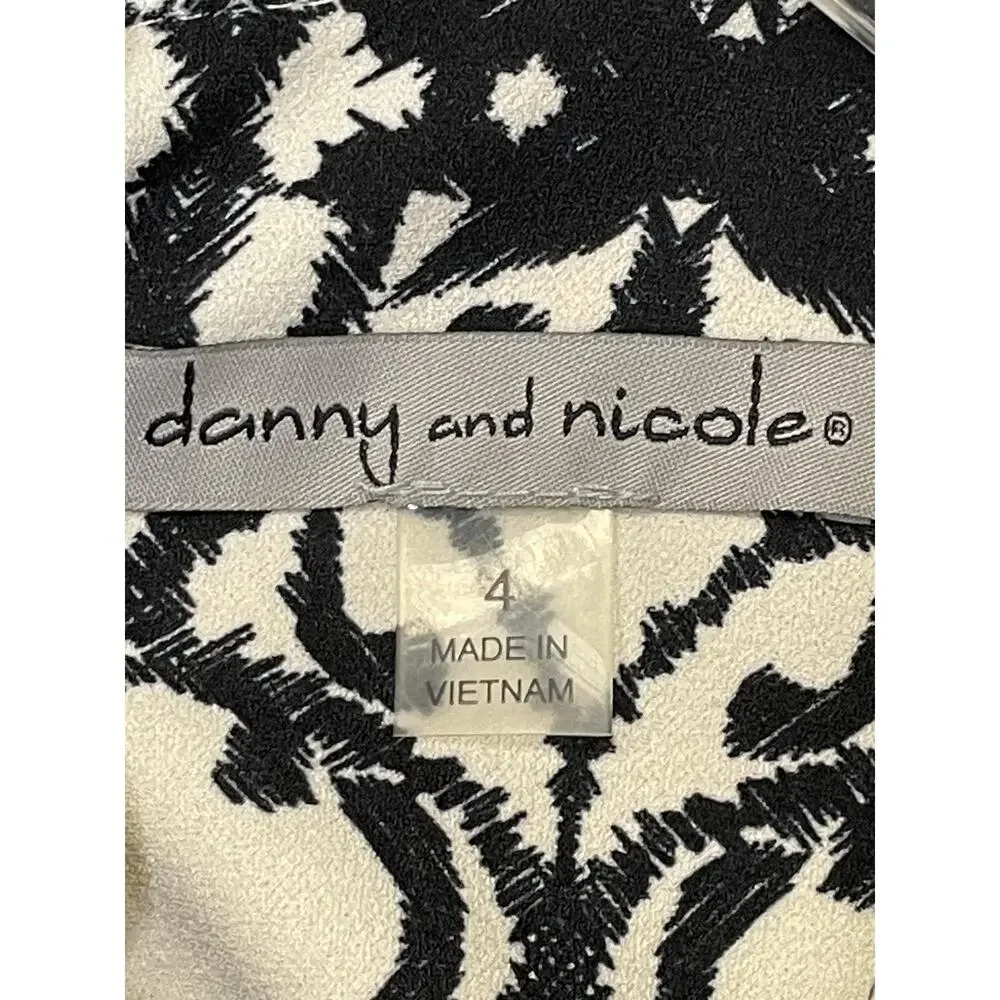 Danny and Nicole Dress Womens 4 Sleeveless Fit Flare‎ Jacquard Pattern